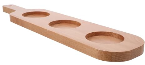 VILLFUL Planche à avec Poignée Plateau de Dégustation Emplacements pour Bars Ktv et Hôtels Support pour et Dégustation de Vin Plateau de Service Naturel et Pratique