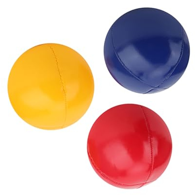 RASTKY röd/gul 2,5 tum 3-delad akrobatikboll set för inomhusspel jongleringsbollar set med bekvämt handtag bekväm att bära jonglerare pedagogisk leksak