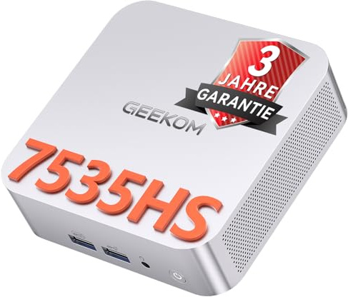 GEEKOM Mini PC A7 con processore AMD Ryzen 7 7840HSHS, 32 GB RAM, 1 TB di memoria, sistema operativo Windows 11 Pro