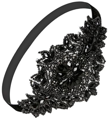 Didiseaon Accessoire Cheveux Élégant en Strass, Bandeau Fascinateur pour Femmes, pour Bals Masqués, Mariages et Séances Photo