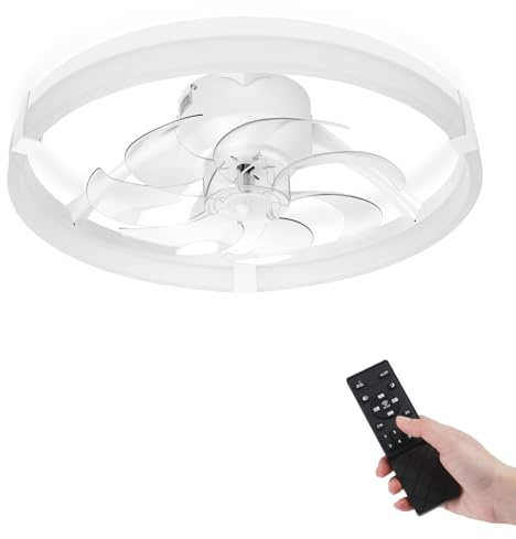 Aigostar Deckenventilator mit Beleuchtung und Fernbedienung, leise Deckenleuchte mit Ventilator, Timer und Nachtlicht, 6 Geschwindigkeitsstufen, Dimmbare LED, Deckenlampe für Schlafzimmer Wohnzimmer