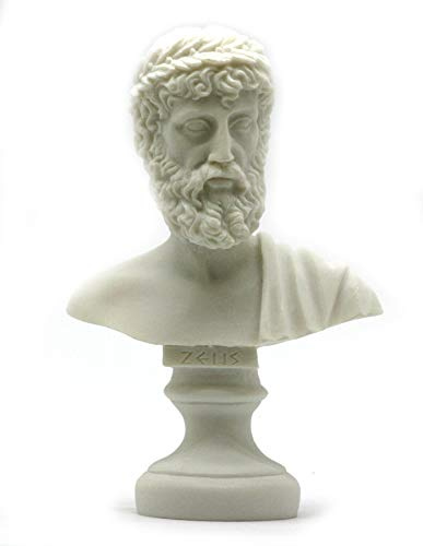 ZEUS Vater König der Götter Alabaster Brustumfang Kopf Statue Skulptur Figur Decor 16 cm