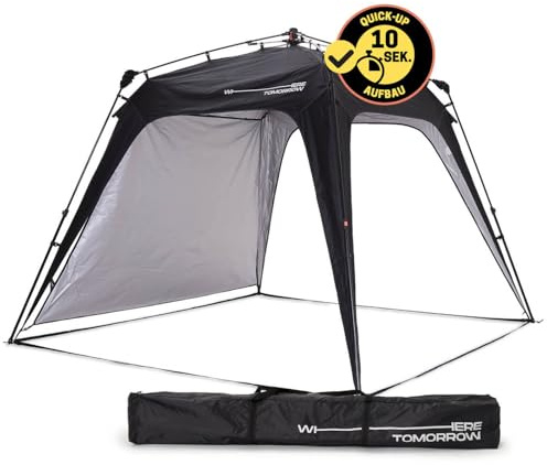 Lumaland Outdoor Padiglione 2,5 x 2,5 m | Impermeabile e protezione UV | Tenda da giardino INCL. 1 x pannello laterale & borsa & picchetti | Tenda da campeggio e ricezione robusta | Montaggio rapido