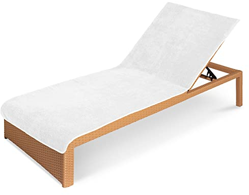 JEMIDI Toalla para Tumbona - Funda de Rizo para colchoneta de Hamaca Exterior de Playa Piscina jardín Camping - Apta para Lavadora - 75 x 200 cm