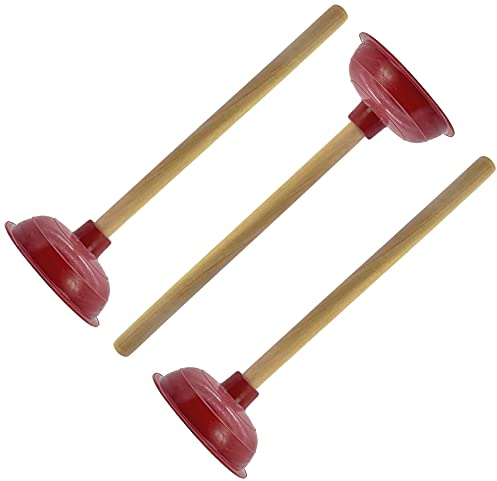 3er Set Pömpel Saugglocke Ausgussreiniger Abflußreiniger Gummistampfer Pümpel - Bei Verstopfungen im Abfluss