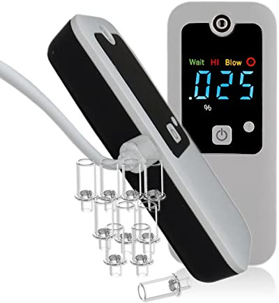iBACheck Elektronischer Alkoholtester mit abnehmbarem Akku, wiederaufladbar, digitaler Alkoholtester mit geringem Stromverbrauch, präziser Alkoholtester, kompakt, benutzerfreundlicher Alkoholtester