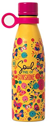 LEGAMI - Thermosflasche Hot&Cold, Butterfly, 500 ml, luftdichter Verschluss, 12 Stunden heiße Getränke, 24 Stunden kalte Getränke, Abnehmbarer Silikongriff, aus Edelstahl, BPA-frei