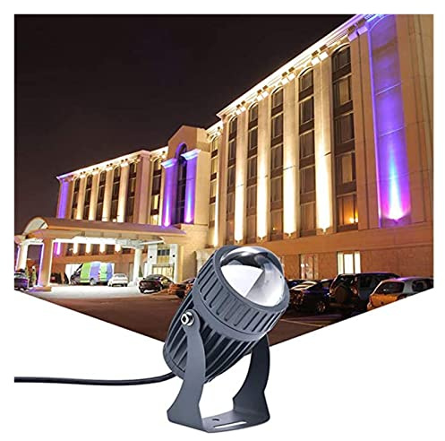 WZYJLyds LED-Strahler Strahler mit Schmalem Strahl IP68 Wasserdicht Punktlicht 10W Außenwandleuchte Landschaftsbeleuchtung(Warmweiß,110-230V)