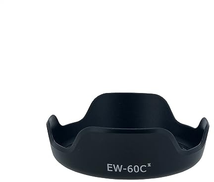 EW-60CII Paraluce, Paraluce Parasole for Obiettivo Fotocamera Sostituzione Copertura Antipioggia for Canon EFS 18-55mm F/3.5-5.6 is II