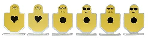 ECOMMUR Dianas Warriors | Dianas metálicas para Tiro Deportivo (para carabinas, escopetas y Pistolas de balines o Airsoft) - Pack de 6 uds