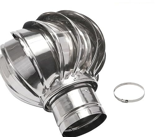 Drehbar Edelstahl Kaminhaube, Edelstahl Schornsteinabdeckung, Wand Lufthaube, Drehbar Edelstahl Kaminhaube, Lüftungsgitter Rund Abdeckung, Kaminhaube, für Betriebe, Fabriken, Lager ( Size : 250mm )