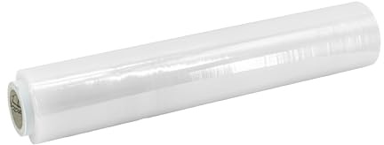 IMBALLAGGI 2000 - Film Estensibile Imballaggio Trasparente, 1 Rotolo 200Mtx47H cm per Imballaggio Manuale Multiuso Pellicola Imballaggio Extra Resistente, Rotoli Imballaggio per Spedizioni e Trasloco