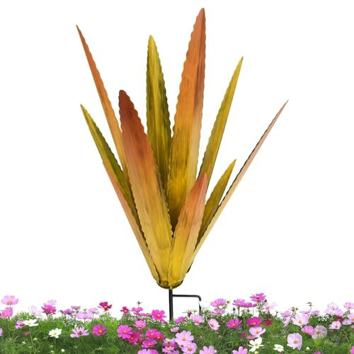 Tequila Rustikale Skulptur Metall Agave Pflanze | Metall Agave Pflanze | Rasen Ornamente | Gartenfiguren | Agave Pflanze Metall Garten Ornament Garten Agave Kunst