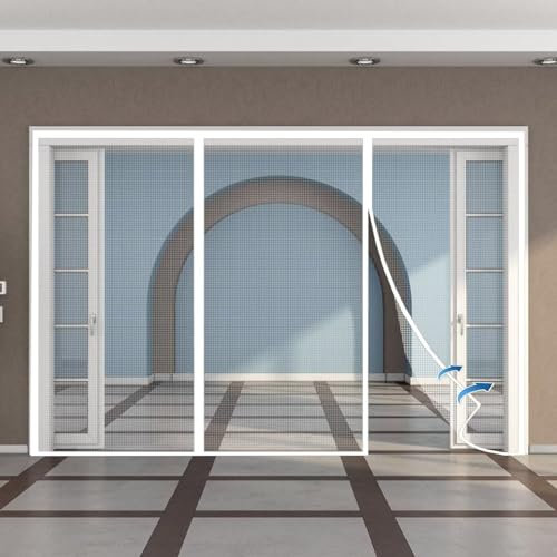 Fly Screen Magnet Made to Measure 190x275cm Customized Magnet Fly Screen Door White
