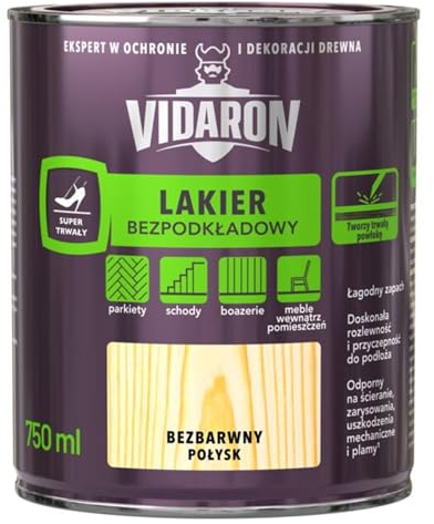 Vidaron Vernice per legno trasparente lucido, 0,75 l, ca. 15 m², per pavimenti in legno, legno