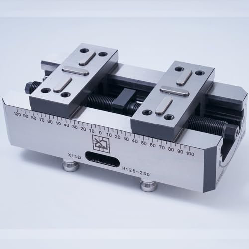 XinDianPAF 9.8 Inch (H125-L155) CNC self centering vise, precision milling machine vise, three four five axis universal vise.Can add irregular jaw clamps by yourself.