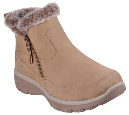 Skechers Dam Easy Going Cool Zip ankelstövlar, Beige, 37 EU