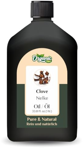 Organic Zing Clove Bud (Syzygium aromaticum) Oil | Pure & Natural Essential Oil for Skincare, Hair Care, Aroma & Diffuser – 1000 ml/33,8 fl oz