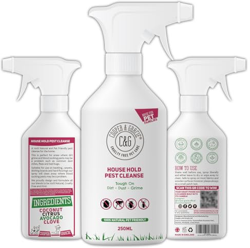 House Hold Pest Cleanse| Eliminates Flea Bedbug Mite | Natural & Safe For Environment | Pet & Children Friendly | Long-lasting Spray | Tough On Dirt Dust Grime
