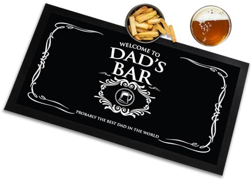 Dad's Bar | Tapis de couloir de bar de style vintage pour la fête des pères | Tapis cadeau de bar pour la maison, accessoires de bière pour papa