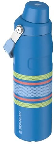 Stanley Varsity IceFlow Aerolight - Botella de agua de flujo rápido, 24 onzas, tapa de boquilla en ángulo, ligera y a prueba de fugas para viajes y deportes, acero inoxidable aislado, sin BPA, malla