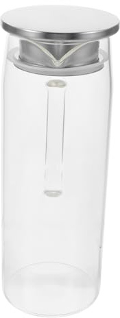 ARTSEWPLY Jarra de Vidrio de Borosilicato con Tapa Filtro para Té Infusiones Resistente y para Bebidas Frías y Calientes para Almacenar y Servir Jugos y Agua