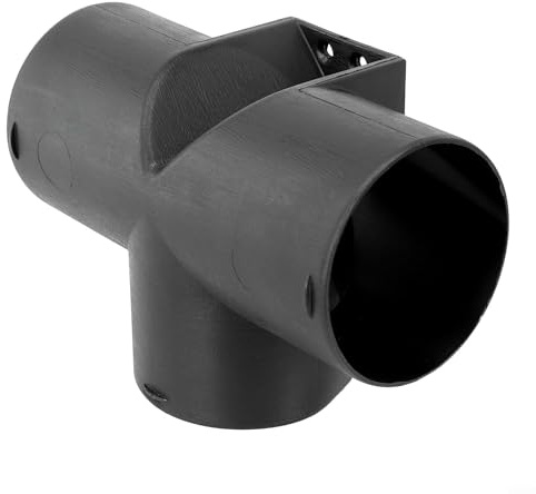 Connecteur de conduit d'air en T 75 mm avec tuyau d'évacuation d'air chaud compatible avec chauffage Webasto – Construction en plastique noir