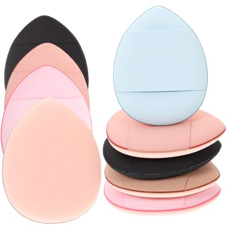 HONITANO 25 Stück Teiliges Mini Finger Makeup Puff Weiche Foundation Schwämmchen für Concealer Puderquaste mit Fingerhalterung Vielseitig für Flüssige und Gepresste Kosmetik Kompakt und
