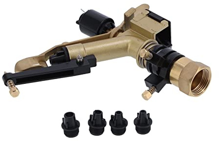 KIMISS Angle Réglable de l'Arroseur - Arroseur d'eau Rotatif DN25 pour l'irrigation du Jardin, Construction en Cuivre Robuste