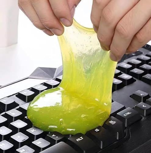 Homeponnew Gel detergente per auto, 70 g, morbido detergente per interni, tastiera, telefono, riutilizzabile, per rimuovere polvere e sporco