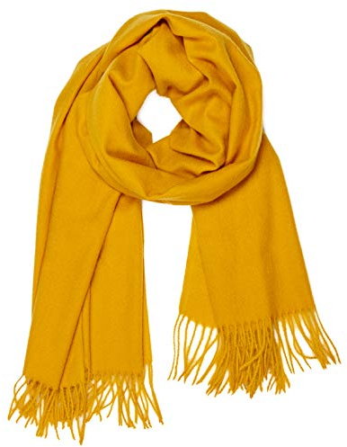 Caspar SC506 weicher warmer Unisex XL Schal einfarbig, Farbe:curry, Größe:Einheitlich