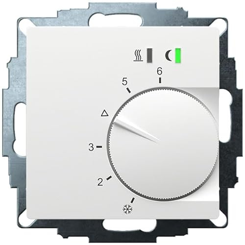 Eberle UP-Raumregler UTE 2500 (RAL 9016 matt, 55x55, 55-30C, AC 24V, Triac-Ausgang, Schaltbar 5 Stellantriebe a 3W, Change-Over-Eingang, TA 3,5K, LED Anzeigen) 547895524202
