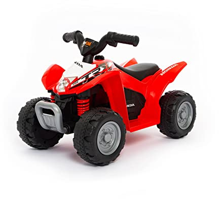 Quad pour Enfants Honda H3 de Babycar | Alimentation 6 Volts Lumières et Sons Pédale d'accélération Démarrage progressif (Rouge)