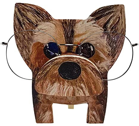 delr Tierischer Brillenhalter,Hölzerner Tier-Brillenhalter Hund - Lustiger Brillenhalter-Ausstellungsstand für das Heimbüro, dekorativ, Brillenzubehör