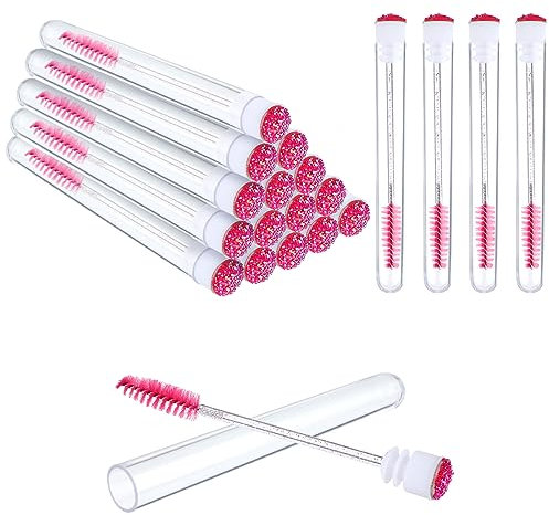 40 Piece Mascara Brush Set, 20 Empty Wand Tubes with 20 Eyelash Brushes, Lash Spoolies & Tube Cleaning Brush