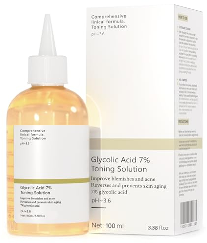 Glycolic Acid Toner : Glycolic Acid 7% Peeling Toner Hautunreinheiten Akne entfernen Suitable for Combination Oily Skin