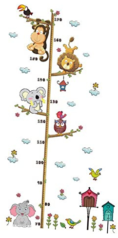 BESTonZON Junge Mädchen-messlatte Aus Pvc-material Cartoon-wandaufkleber Zum Messen Robust Und Bruchfest Für Kinderzimmer Und Schlafzimmer Einfach Anzubringen An Wand Oder Fenster