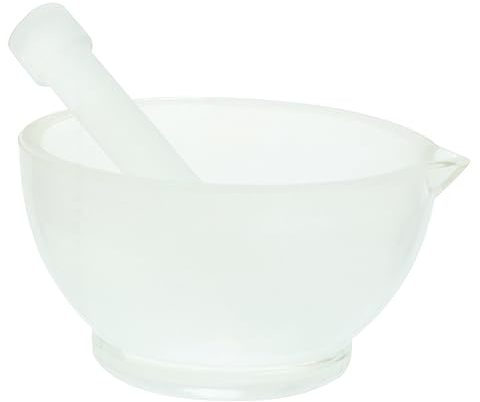 RORPOIR Mortaio Per Medicinali in Vetro Mini 90mm Resistente Multifunzionale Per Spezie e Aglio Di Uso Domestico e Farmaceutico Set