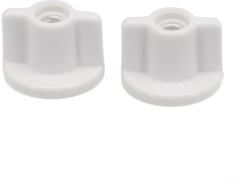 Entgoinggo Hintermutter Toilettendeckel passend 2 Stück 2,5 cm Kunststoff Hintermutter für 6 mm Schrauben, Ersatz Toilettendeckel Rückmutter