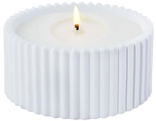 Molde recipiente a rayas para velas