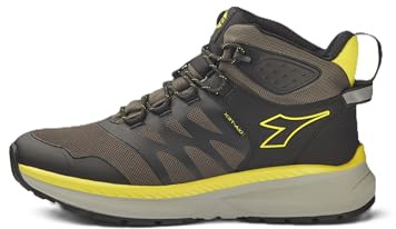 Utility Diadora, Scarpe Antinfortunistiche Unisex, Freedom Mid O6 SR, Colore Brown Gray/Yellow Utility, Taglia 43