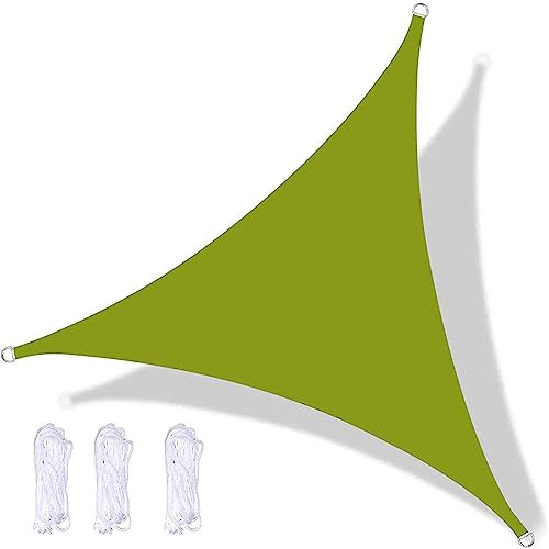 Tenda a vela triangolare impermeabile, 3,5 x 3,5 m, protezione UV, per patio, giardino, pergola, cortile e attività all'aperto, tenda a vela ombreggiante al 95%