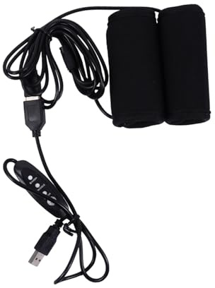 Gatuida Handlebar Heater with Temperature Control Extension Cord Motorcycle Heated Grips Warmer Pad for Winter Riding DIY Easy Installation Constant Temperature Design Safe USB Input Cold