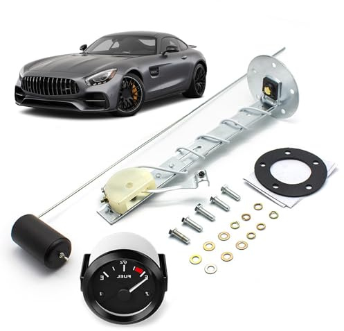 Conjunto de medidor de,Unidad de transmisor universal LED de 12 voltios 52 milímetros,Medidor de del motor - Para barco tanque camión garaje autocaravana uso diario viaje por carretera