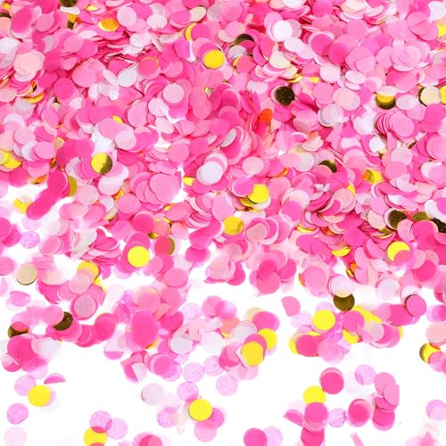 Tissue Paper Confetti Circles, 1.76 oz Rose Gold Pink Confetti Tissue Paper Round Tissue Confettis for Birthday Graduation Wedding Toss Groovy Fall Autumn Party