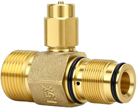Rengue Raccord de Sortie pour Nettoyeur Haute Pression 7106264, Matériau en Laiton, Vanne Haute Pression pour Modèles C30 C31 C32, Idéal pour Un Nettoyage Intensif