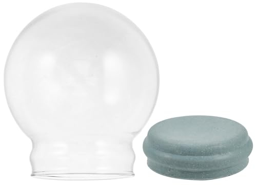 Pallina di Neve Fai da Te in Vetro 3, 93 Pollici con Tappi per Casa | Kit in Vetro e Gomma, Facile da Usare, per Decorazioni Festive Interne, Adulti e Ragazzo Ragazza, Unico