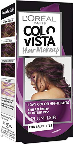 L'ORÉAL Paris Colovista Hair Makeup Jelly DE/FR 18 PLUM, Senza Parafenilendiammina, Gel, Colore Plum, Tutti i Colori di Capelli, Temporaneo