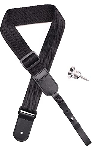 Rayzm Ukulele Strap, Soft Non-slip Nylon Shoulder Strap for Ukulele or Small Size Guitar, Length Adjustable, a Metal End-Pin Included.