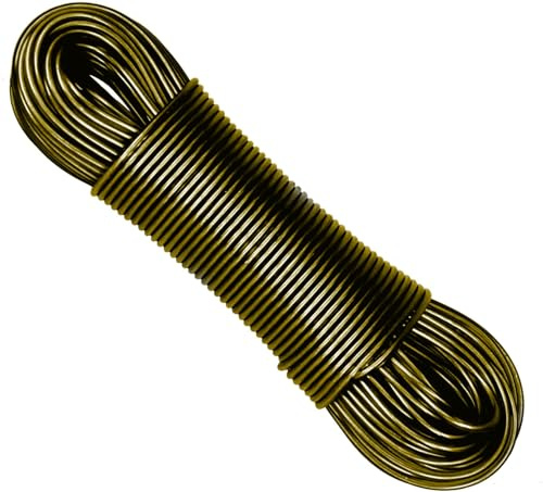 HAMPINE Extra stabiles, robustes 20 m Wäscheleine, Stahlkern, Wäscheleine, dicker, starker Kunststoff, PVC-Abdeckung, Garten und Außenbereich